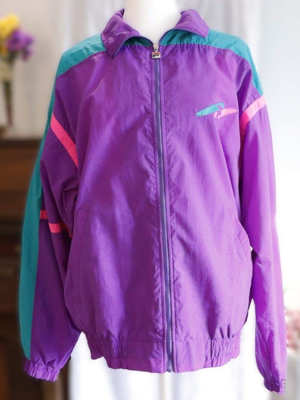 Womans Fila color-block windbreaker , Vintage, Womans XL